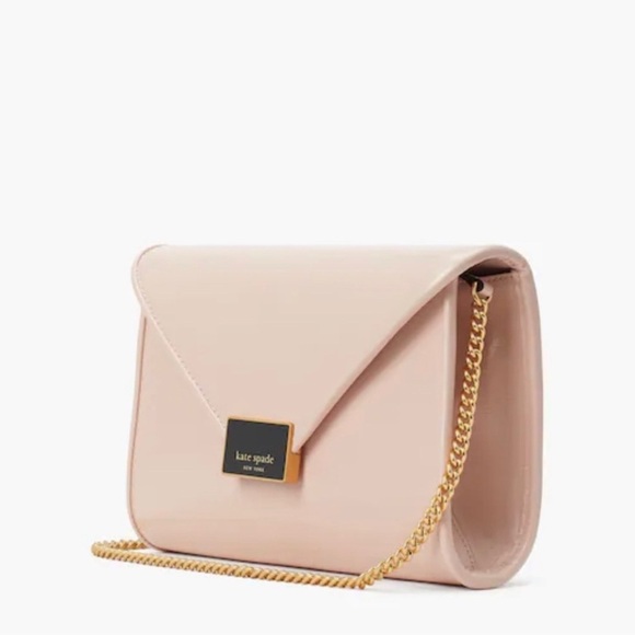 NWT Kate Spade New York Anna Medium Leather Envelope Clutch Crossbody Mochi Pink - Picture 9 of 10